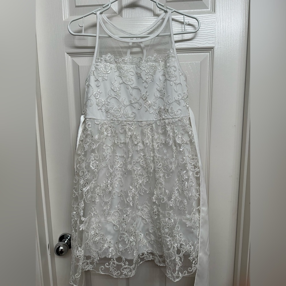 Crystal Doll White Ivory Sequin Dress
